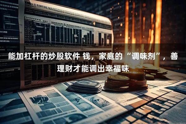 能加杠杆的炒股软件 钱，家庭的 “调味剂”，善理财才能调出幸福味
