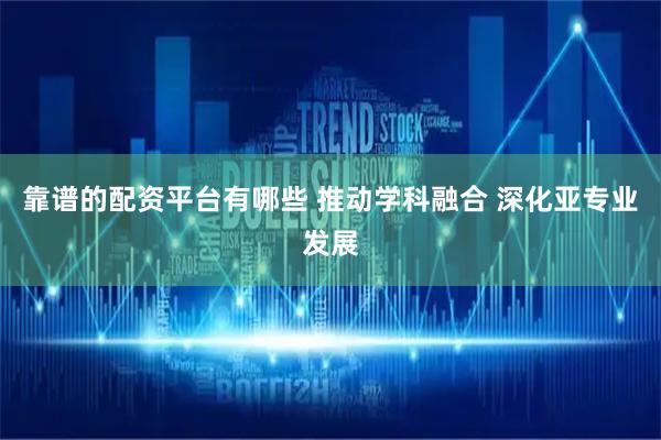 靠谱的配资平台有哪些 推动学科融合 深化亚专业发展